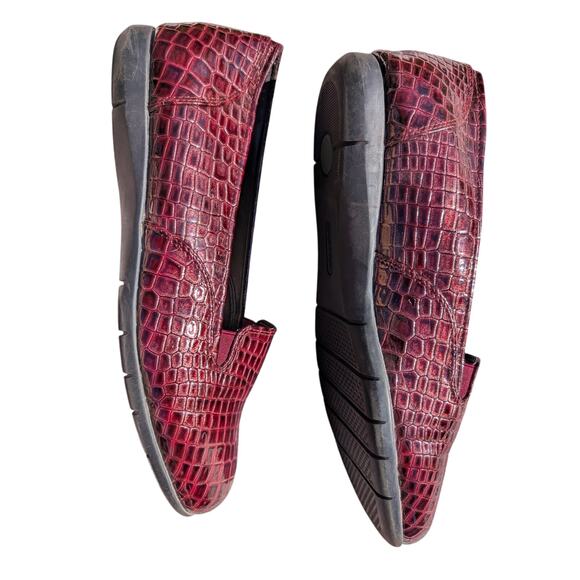 Comfort View Leisa Slip On Flat Dark Berry 11 WW Shoes - Picture 2 of 10